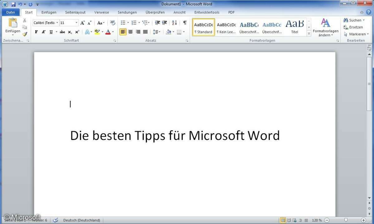 Die 10 schnellsten Tricks für Microsoft Word