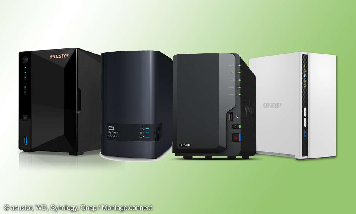 Vier 2-Bay-NAS-Systeme im Test